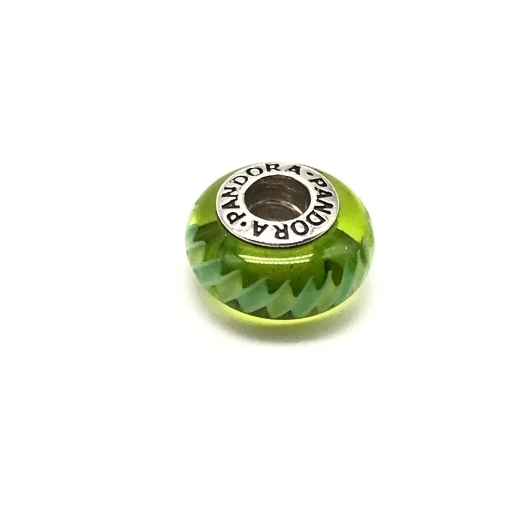 Pandora Lime Green Murano Glass Charm